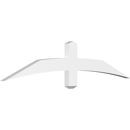 Ekena Millwork Bellingham Architectural Grade PVC Gable Bracket, 60"W x 12 1/2"H x 2"D x 4"F, 5/12 Pitch GBP060X13X0204BEL00